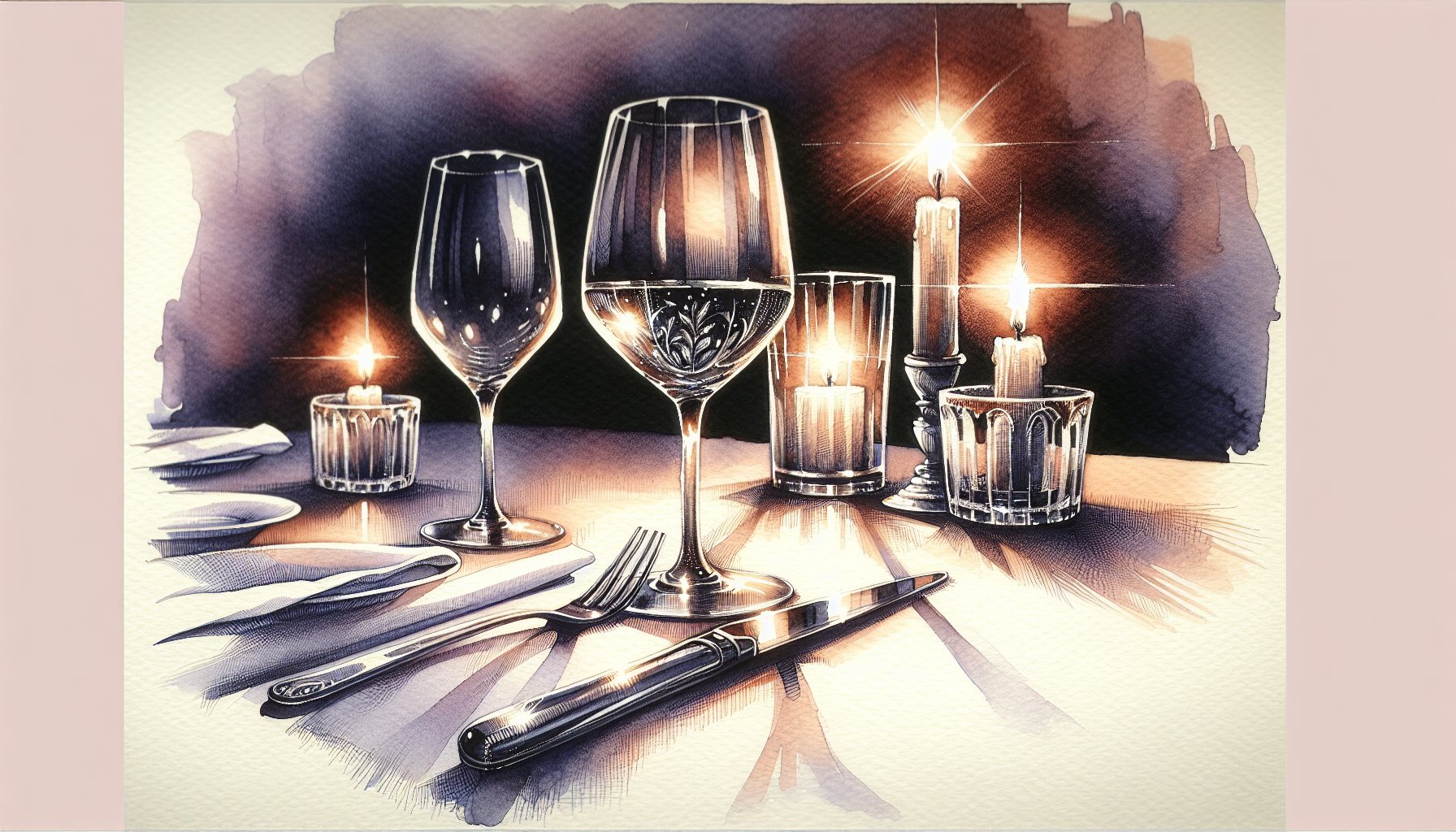 First date - Restaurant illustration