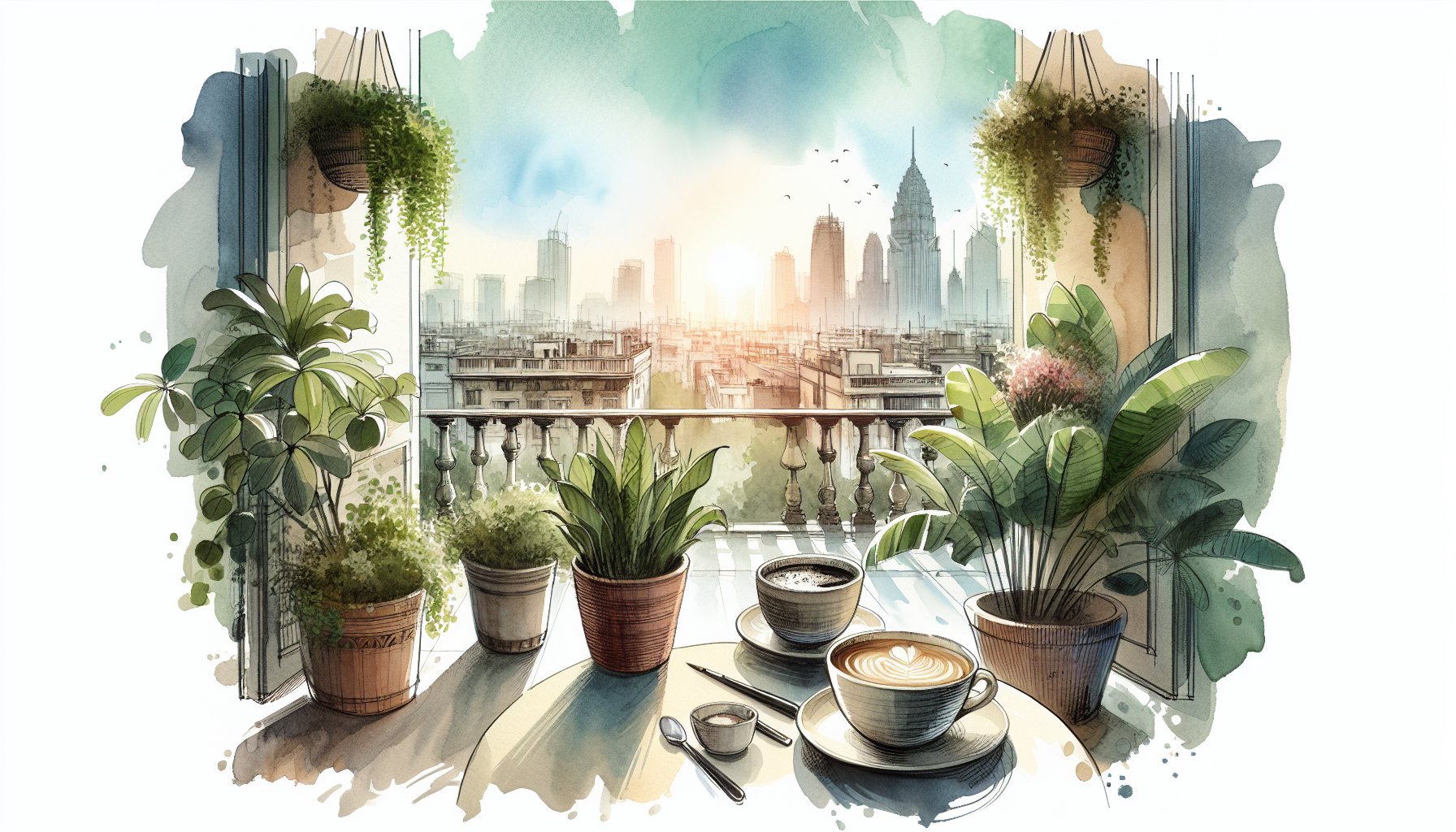 Our home - Balcony illustration